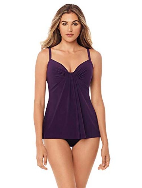 Miraclesuit Women's Swimwear Marina Sweetheart Neckline Underwire Bra Tankini Bathing Suit Top