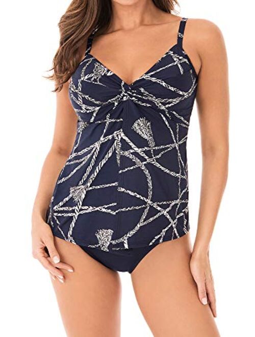 Miraclesuit Women's Swimwear Love Knot Sweetheart Neckline Underwire Bra Tankini Bathing Suit Top