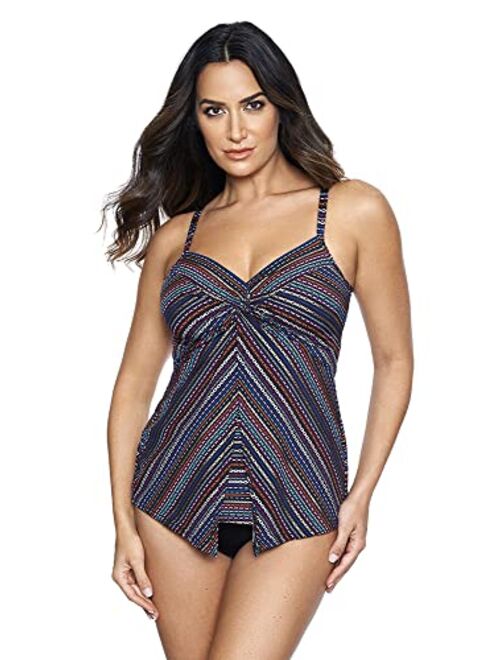 Miraclesuit Women's Swimwear Love Knot Sweetheart Neckline Underwire Bra Tankini Bathing Suit Top