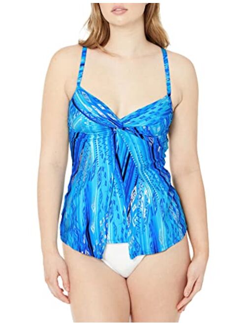 Miraclesuit Women's Swimwear Love Knot Sweetheart Neckline Underwire Bra Tankini Bathing Suit Top