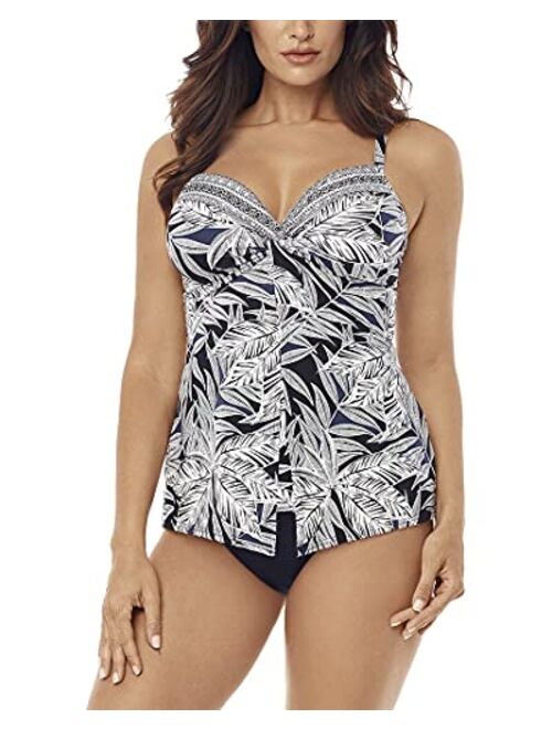 Miraclesuit Women's Swimwear Love Knot Sweetheart Neckline Underwire Bra Tankini Bathing Suit Top