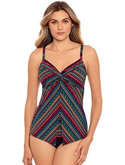 Miraclesuit Women's Swimwear Love Knot Sweetheart Neckline Underwire Bra Tankini Bathing Suit Top