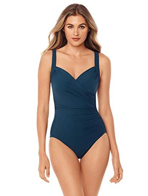 Miraclesuit Women's Swimwear D-Cup Must Have Sanibel Underwire Sweetheart One Piece Swimsuit