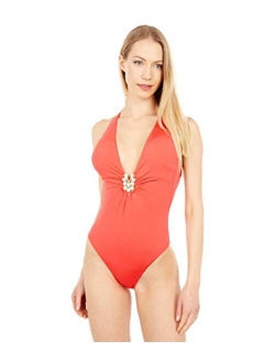 Women's V-Plunge One Piece Swimsuit