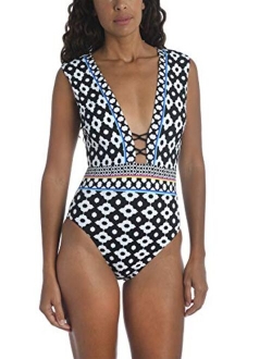 Women's V-Plunge One Piece Swimsuit