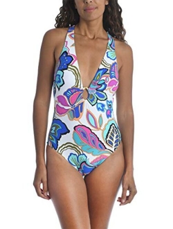 Women's V-Plunge One Piece Swimsuit