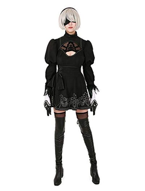 miccostumes Women's No 2 Type B Cosplay Costume Leotard Skirt with Hairband Leggings