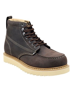 Golden Fox Men's Premium Leather Soft Toe Light Weight Industrial Construction Moc Work Boots Insulated