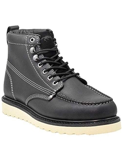 Golden Fox Men's Premium Leather Soft Toe Light Weight Industrial Construction Moc Work Boots Insulated