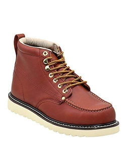 Golden Fox Men's Premium Leather Soft Toe Light Weight Industrial Construction Moc Work Boots Insulated