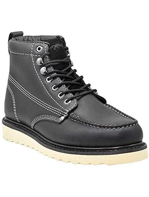 Thorogood Golden Fox Men's Premium Leather Soft Toe Light Weight Industrial Construction Moc Work Boots Insulated