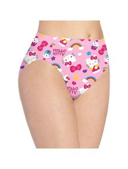 Womens Boxer Briefs Hello Kitty with Rainbow Women's Underwear Gifts