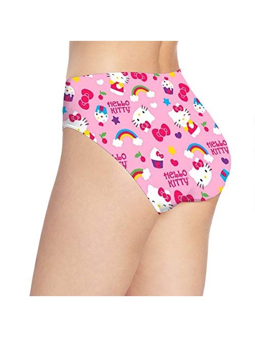 Womens Boxer Briefs Hello Kitty with Rainbow Women's Underwear Gifts