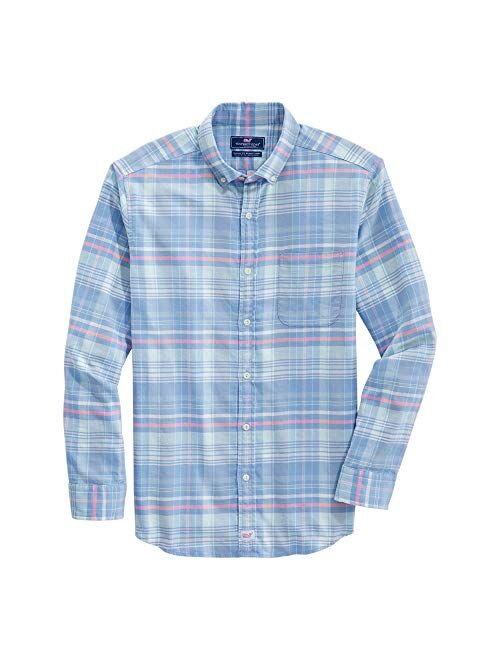 Vineyard Vines Men's Classic Fit Long Sleeve Plaid Shirt in Island Twill