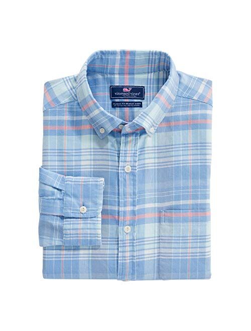 Vineyard Vines Men's Classic Fit Long Sleeve Plaid Shirt in Island Twill