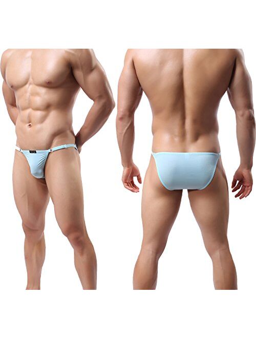 YuKaiChen Men's Silk Underwear String Bikini Briefs Low Rise