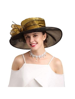 Ladies Sun Hat Wedding Church Kentucky Derby Hats Wide Brim Hats