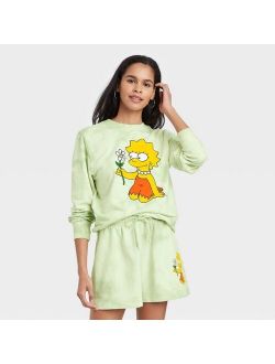 Women's Lisa Simpson Graphic Sweatshirt - Green