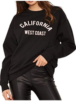 HeSaYep Women's Oversized Sweatshirt Crewneck Boyfriend Long Sleeve Pullover Letter Graphic Jumper