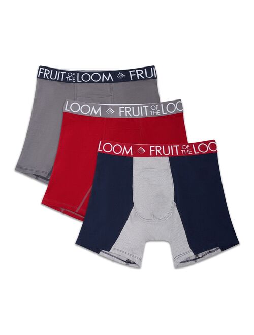 Men's Fruit of the Loom® 3-Pack Performance Cooling Cotton Boxer Briefs