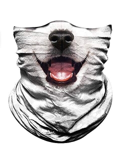 Animal Face Mask Bandana for Sun Dust Wind Protection Seamless Bandana Rave Face Mask for Men Women Festival Fishing Hunting Motorcycle Riding Workout Outdoor Runn