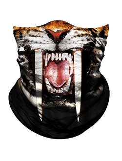 Animal Face Mask Bandana for Sun Dust Wind Protection Seamless Bandana Rave Face Mask for Men Women Festival Fishing Hunting Motorcycle Riding Workout Outdoor Runn