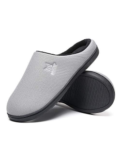 MqSlipper Men's Comfortable Memory Foam House Slippers Non Slip (Size:7-15)