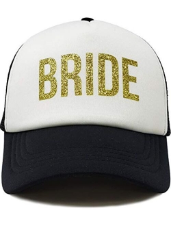 Funky Junque Womens Bride Trucker Hat Bachelorette Tribe Squad Mesh Baseball Cap