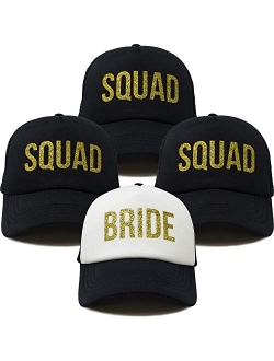 Funky Junque Womens Bride Trucker Hat Bachelorette Tribe Squad Mesh Baseball Cap