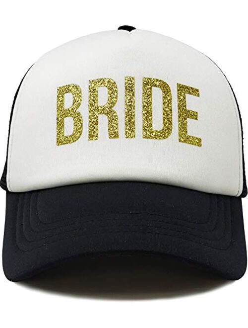 Funky Junque Womens Bride Trucker Hat Bachelorette Tribe Squad Mesh Baseball Cap