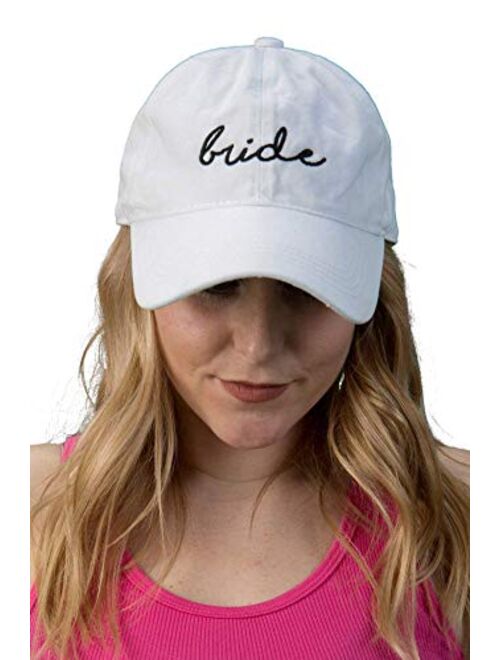 Funky Junque 3 Pack Bridal Dad Hats - 1 Bride, 2 Squad