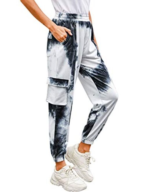 Hibluco Women's Comfy Pajamas Pants Loose Drawstring Lounge Pants Casual Joggers