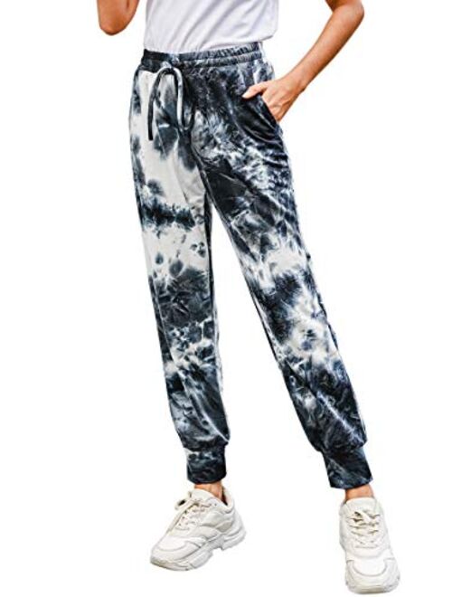 Hibluco Women's Comfy Pajamas Pants Loose Drawstring Lounge Pants Casual Joggers