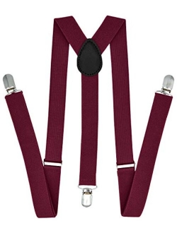 Trilece Suspenders for Men - Adjustable Size Elastic 1 inch Wide Y Shape Suspender for Women with Strong Clips