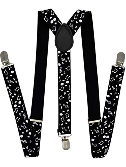 Trilece Suspenders for Men - Adjustable Size Elastic 1 inch Wide Y Shape Suspender for Women with Strong Clips