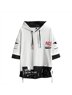 Men's Fashion Trends Hoodies Hip Hop Patchwork Sweater Hoodie Top