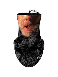 Neck Gaiter Face Mask Bandana Face Mask with Adjustable Drawstring for Men Women