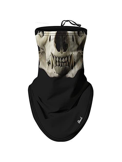 Obacle Neck Gaiter Face Mask Bandana Face Mask with Adjustable Drawstring for Men Women