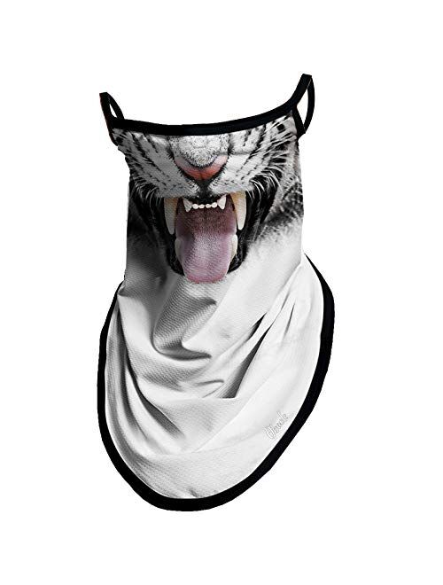 Obacle Bandana Face Mask with Ear Loops Neck Gaiter Face Mask Scarf Face Cover for Men Women