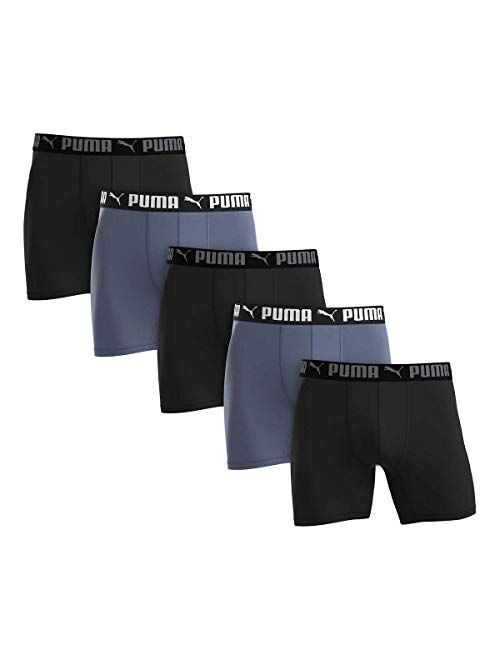 Puma Men's Microfiber Boxer Brief, 5-pack