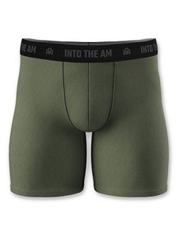 Men's Modal Boxer Briefs - Soft Comfortable Underwear Shorts INTO THE AM