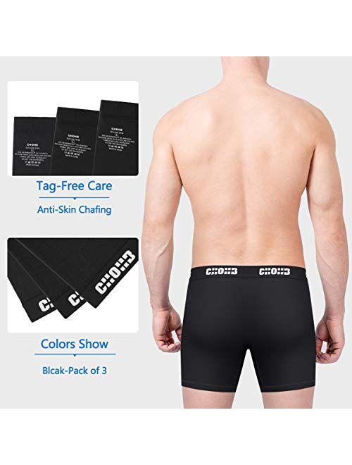Buy CHOHB Men's Underwear Lenzing Micro Modal 3 Pack Boxer Briefs Men Fly  online