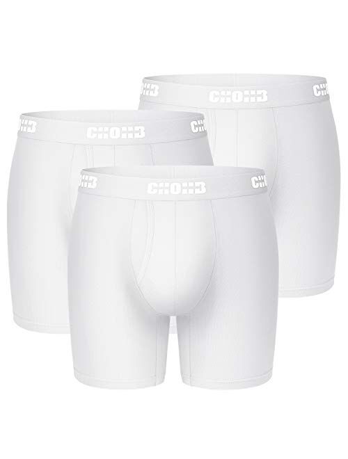 CHOHB Men's Underwear Lenzing Micro Modal 3 Pack Boxer Briefs Men Fly