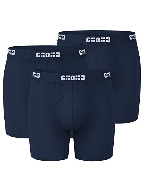 CHOHB Men's Underwear Lenzing Micro Modal 3 Pack Boxer Briefs Men Fly