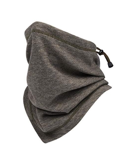 Neck Gaiter Face Mask Warmer with Adjustable Drawstring for Men Women Winter Cold Weather Windproof