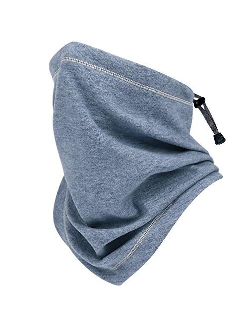 Obacle Neck Gaiter Face Mask Warmer with Adjustable Drawstring for Men Women Winter Cold Weather Windproof