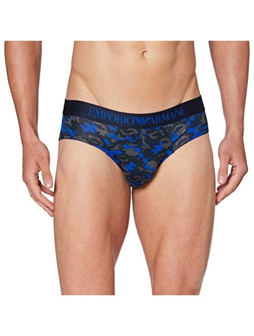 Emporio Armani Men's Printed Single Pack-All Over Camou Microfiber