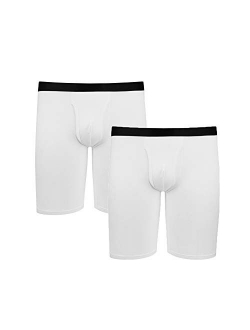 Y2Y2 Men's Modal Underwear Long Leg Boxer Briefs 2-Pack