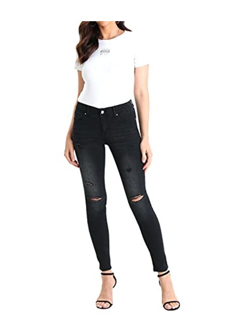 MetHera Women's Le Mel Classic Stretch Skinny Shaping Jeans