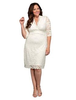 Kiyonna Women's Plus Size Luxe Lace Wedding Dress